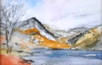 55 - Lake Autumn in thr Lakes - Charcoal & wash - Margaret W.JPG